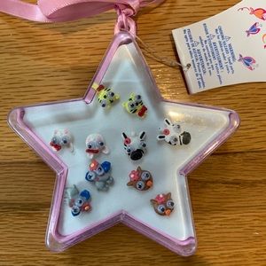 Claire’s set of 5 pairs of animal earrings. New